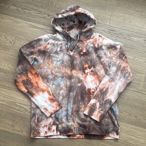 Yuri Fox | Unisex 100% Organic Cotton Heavyweight Fleece Tie Dye Hoodie Size XL